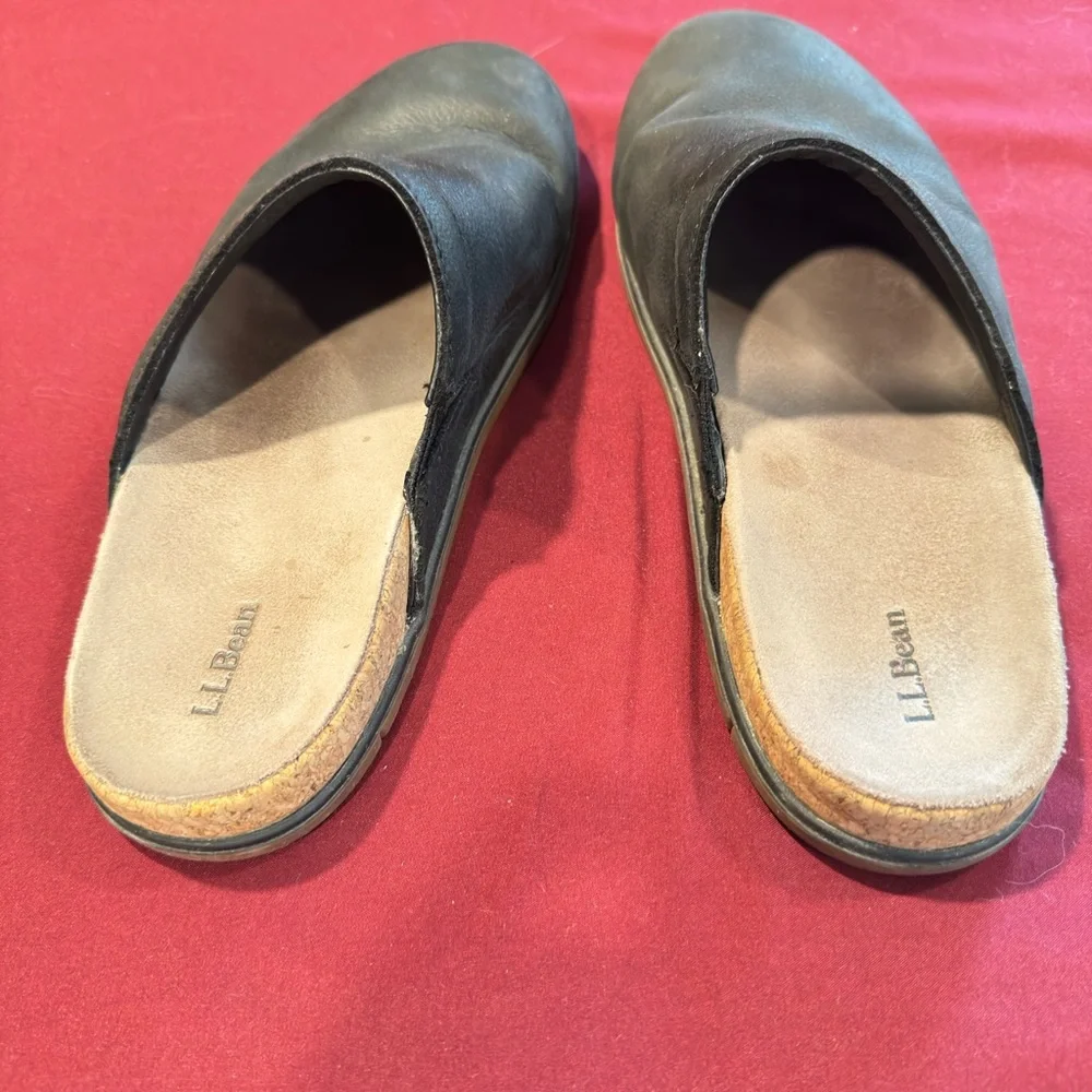 L.L. Bean woman’s Black Leather Slip-On Shoes size 9 - Picture 8 of 8